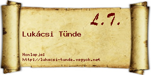 Lukácsi Tünde névjegykártya